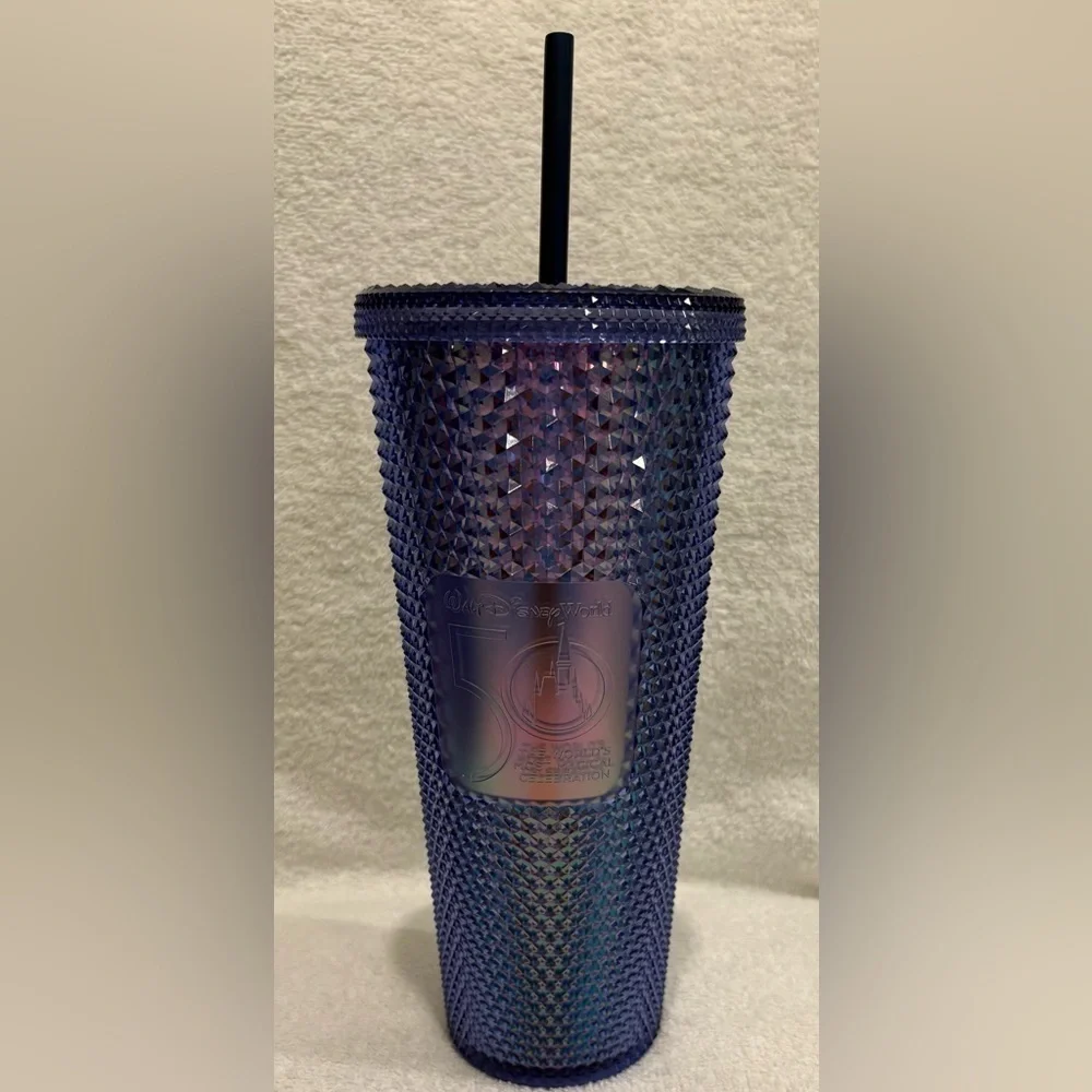 Starbucks, Walt Disney World, 50th anniversary blue purple iridescent Tumblr